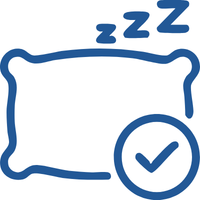 Blue outline pillow with